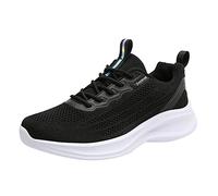 Zapatillas de deporte para mujer, para el tiempo libre, con cordones, viajes, suela suave, zapatos cómodos, zapatos para exteriores, correr, moda, deportes, transpirables, Negro , 39 EU