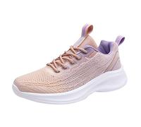 Zapatillas de deporte para mujer, para el tiempo libre, con cordones, viajes, suela suave, zapatos cómodos, zapatos para exteriores, correr, moda, deportes, transpirables, morado, 39 EU