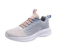 Zapatillas de deporte para mujer, para el tiempo libre, con cordones, viajes, suela suave, zapatos cómodos, zapatos para exteriores, correr, moda, deportes, transpirables, Rosa., 39 EU