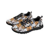 Zapatillas de deporte para mujer, para la ciudad, para gimnasio, deportes, senderismo, viajes, jogging, con cordones, tenis, Puzle para perros, 40 EU