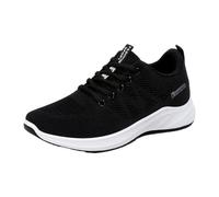Zapatillas de deporte para mujer, para la salud, trekking, para el tiempo libre, para correr, senderismo, gimnasio, deporte, transpirables, cómodas, ligeras, Negro , 36 EU