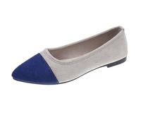 Zapatillas de deporte para mujer, planas, espolones en talón, diabéticos, anchas, en H, con plantilla suave, zapatos de tela, color sólido, zapatos anchos, informales, para fitness al aire libre, azul