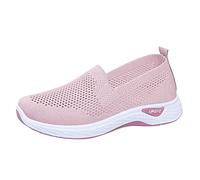 Zapatillas de deporte para mujer, zapatillas de verano para mujer, zapatos de trabajo de malla, transpirables, para el tiempo libre, zapatos de verano, antideslizantes, cómodas, para la playa, Rosa.,