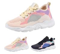 Zapatillas de deporte para mujer, zapatillas deportivas de malla, ligeras, ortopédicas, transpirables, antideslizantes, para entrenamiento, trekking, exteriores, Rosa., 38 EU
