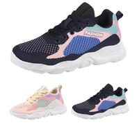 Zapatillas de deporte para mujer, zapatillas deportivas de malla, ligeras, ortopédicas, transpirables, antideslizantes, para entrenamiento, trekking, exteriores, azul, 37 EU