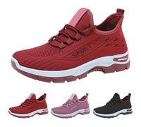 Zapatillas de deporte para mujer, zapatos deportivos transpirables de malla, zapatos cómodos de color sólido, ligeras, cómodas, antideslizantes, ortopédicas, ergonómicas, para aliviar el dolor