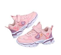 Zapatillas de deporte para niñas, de neopreno, malla transpirable, informales, ligeras, suela suave, para exteriores, escuela, vacaciones, zapatos planos, Pink, 30 EU