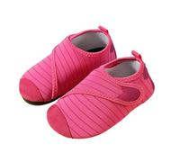 Zapatillas de Deporte para niñas pequeñas con Antideslizante Secado rápido Estampados Divertidos Cierre fácil Uso Diario (Red, 28-29 Little Child)