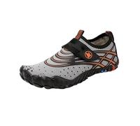 Zapatillas de deporte para niños, de doble cierre fácil, de piel, para interiores, yoga, fitness, escalada, fondo suave, cinta de correr, playa, 4.5 a 11.5 años, zapatillas deportivas, Orange, 30 EU