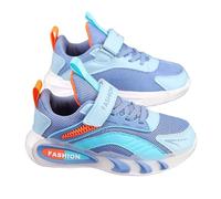 Zapatillas de deporte para niños, verano, transpirables, de una sola red, suela suave, zapatos deportivos grandes para niños, para correr, correr, actividades al aire libre, cómodas y ligeras, 02 azul