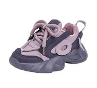 Zapatillas de deporte para niños y niñas, modernas y cómodas, con tacón de cuña, zapatillas gruesas, informales, con cordones, para caminar, antideslizantes, con acolchado de aire, zapatillas
