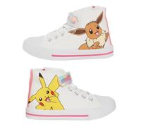 Zapatillas de deporte Pokemon de lona con cremallera para niños Pikachu Evoli Zapatillas deportivas de deporte Pilmsolls, blanco, 31 EU