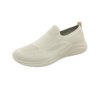 Zapatillas de deporte unisex unisex antideslizantes, ligeras, monocolor, ortopédicas, cómodas, transpirables, para correr, entrenamiento, fitness, transpirables, transpirables, beige, 39 EU