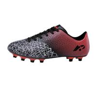 Zapatillas de deporte zapatillas zapatillas de fútbol al aire libre para suelo firme para niños, botas de fútbol deportivas para niños y niñas que entrenan para niños pequeños grandes, Negro , 40.5