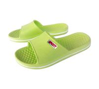Zapatillas de ducha antideslizantes - Zapatillas para hombre cómodo y verano para casa abierta, zapatillas transpirables, zapatos casuales, zapatillas chic interior, color sólido, verde, 36 EU