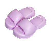 Zapatillas de Ducha Encantadoras pantuflas de fondo grueso Mujer Verano Fresco Desgaste externo Marea Macarrón Europa y los Estados Unidos Hogar Elástico suave Una palabra Arrastre al aire libre Zapat