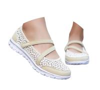 Zapatillas de encaje transpirable con tira elástica para mujer, calzado casual ligero con suela amortiguada, ideal para verano y caminatas, con confort, estilo fresco y versatilidad.