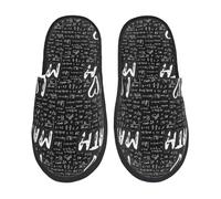 Zapatillas De Estar Me Encantan Las Matemáticas Pantuflas Cómodas Calentitas Zapatillas, Para Interior Y Exterior, Spa, Viaje, M