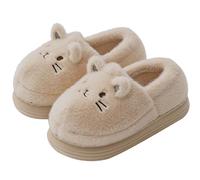 Zapatillas de estar por casa de espuma viscoelástica para el tiempo libre, zapatillas suaves y gruesas, zapatillas de felpa de invierno, ligeras, cómodas, suelas antideslizantes, caqui, 40 EU