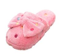 Zapatillas de estar por casa de felpa para mujer, de invierno, cálidas, de espuma viscoelástica, punta abierta, alivio del dolor, antideslizantes, exquisitas diapositivas para interiores, Rosa., 39 EU