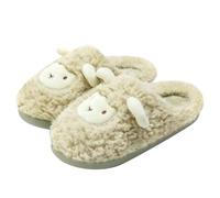 Zapatillas de estar por casa de felpa para mujer, pantuflas de invierno, lindas zapatillas de algodón, zapatos de cabaña mullidas, zapatos de felpa, antideslizantes, suaves, unisex, verde menta, 40 EU