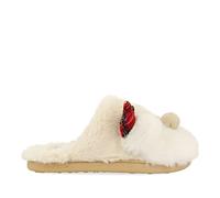 Zapatillas de Estar por casa destalonadas Off White con Carita de Reno para niña Dauphin