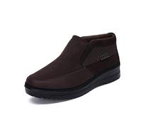 Zapatillas de Estar por casa Hombre Wool Lined Suede Mocasín Forro cálido Invierno(Marrón,39 EU,24.5CM De talón a Dedo del pie