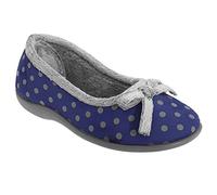 Zapatillas de Estar por casa Modelo Louise con Estampado de Lunares para Mujer (37) (Azul Marino)