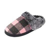 Zapatillas De Estar por Casa Mujer, Parejas Hombres Mujeres Slip On Furry Flat Home Invierno Punta Redonda Mantener Caliente Impresiones Zapatillas Zapatos