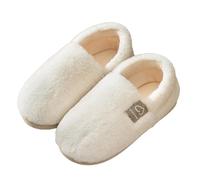 Zapatillas de estar por casa para hombre, cerradas, antideslizantes, de fieltro, suela fija, pantuflas con piel de cordero, zapatos de algodón, zapatillas de estar por casa abiertas, mullidas