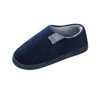 Zapatillas de estar por casa para hombre y mujer, cálidas, suaves, suaves, de fieltro, ligeras, de algodón, de felpa, mullidas, cerradas, de algodón ligero, marine, 41 EU