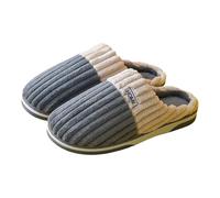 Zapatillas de estar por casa para hombre y mujer, pantuflas de algodón cálidas, de espuma viscoelástica, cerradas, zapatillas de invierno ligeras, zapatillas de algodón ligeras, zapatillas de felpa de