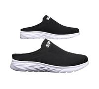Zapatillas de estar por casa para hombre y mujer, zapatos de jardín, verano, transpirables, de malla, deslizantes, para caminar, para el tiempo libre, antideslizantes, sabots, Blanco, 41 EU