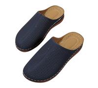 Zapatillas de estar por casa para mujer con cuña, pantuflas de verano para mujer, con frente, cerradas, plataforma, antideslizantes, transpirables, ligeras, informales, cómodas, para exteriores