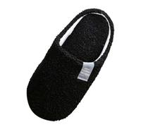 Zapatillas de estar por casa para mujer con suave forro de peluche y plantilla cálida para horas acogedoras en tu propia casa, Negro , 44 EU