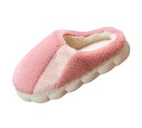 Zapatillas de estar por casa para mujer, de felpa, color rosa, para invierno, cálidas, cómodas, antideslizantes, de un solo color, planas, Rosa., 40 EU