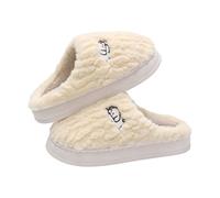 Zapatillas de estar por casa para mujer, hombre, cómodas, cálidas, de piel de cordero, mullidas, ligeras, abiertas, cálidas, forradas con piel, zapatillas de invierno informales, amarillo, 37 EU