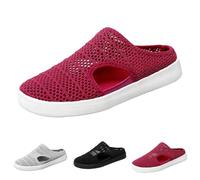 Zapatillas de estar por casa para mujer, hombre, verano, zapatillas de jardín, deslizantes, transpirables, antideslizantes, ligeras, para caminar, ocio, playa, sandalias, zapatos de casa, Vino, 43 EU