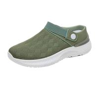 Zapatillas de estar por casa para mujer, ligeras, transpirables, de malla, para jardín, verano, sandalias de playa, antideslizantes, para caminar, verde, 40 EU