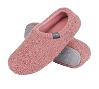 Zapatillas de estar por casa para mujer, pantuflas de felpa mullidas y cerradas, pantuflas de forro polar, pantuflas cálidas para el hogar, invierno, algodón, lino, suela suave, zapatos de casa, b, 36