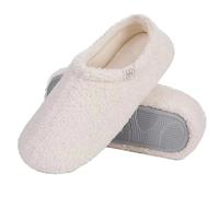 Zapatillas de estar por casa para mujer, pantuflas de felpa mullidas y cerradas, pantuflas de forro polar, pantuflas cálidas para el hogar, invierno, algodón, lino, suela suave, zapatos de casa, a, 38