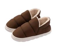 Zapatillas de estar por casa para mujer, sencillas y elegantes, de un solo color, zapatillas de invierno de felpa, pantuflas de forro polar, pantuflas de fieltro cálidas, suaves y cómodas, pantuflas