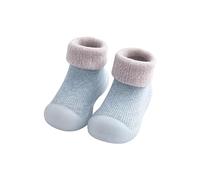 Zapatillas de estar por casa para niños, cálidas, para aprender a andar, para bebé, invierno, anticolisión, calcetines de bebé, calcetines de peluche, calcetines cálidos para niños, zapatos de