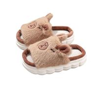 Zapatillas de estar por casa para niños, unisex, lindas zapatillas de dibujos animados, zapatillas de invierno, cálidas, para interiores, para niñas, zapatos para niños, dedos abiertos, zapatillas de