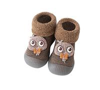 Zapatillas de estar por casa para niños y niñas, 22 unidades, para aprender a andar, para bebé, invierno, calcetines de felpa, calcetines cálidos, zapatos de aprendizaje, suelas suaves, zapatos