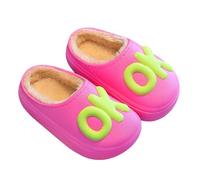 Zapatillas de estar por casa para niños y niñas, de invierno, cálidas, de fieltro, lindas mocasines de moda, pantuflas de felpa mullidas, cómodas con forro, zapatos para niños, suelas suaves