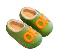 Zapatillas de estar por casa para niños y niñas, de invierno, cálidas, de fieltro, lindas mocasines de moda, pantuflas de felpa mullidas, cómodas con forro, zapatos para niños, suelas suaves