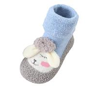 Zapatillas de estar por casa para niños, zapatos de cabaña, transpirables, antideslizantes, para aprender a andar, zapatos de peluche forrados, calcetines de pantuflas para niños, calcetines