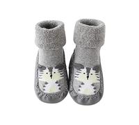Zapatillas de felpa para niños - Zapatos de casa Zapatos de invierno Zapatillas mullidas de goma antideslizante para guardería, 14, Blau