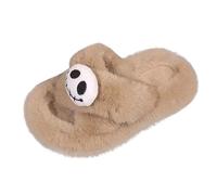 Zapatillas de fieltro para mujer con espuma viscoelástica cálidas para mujer, zapatillas de estar por casa para mujer, zapatillas de felpa para mujer, cálidas Navidades, caqui, 42 EU